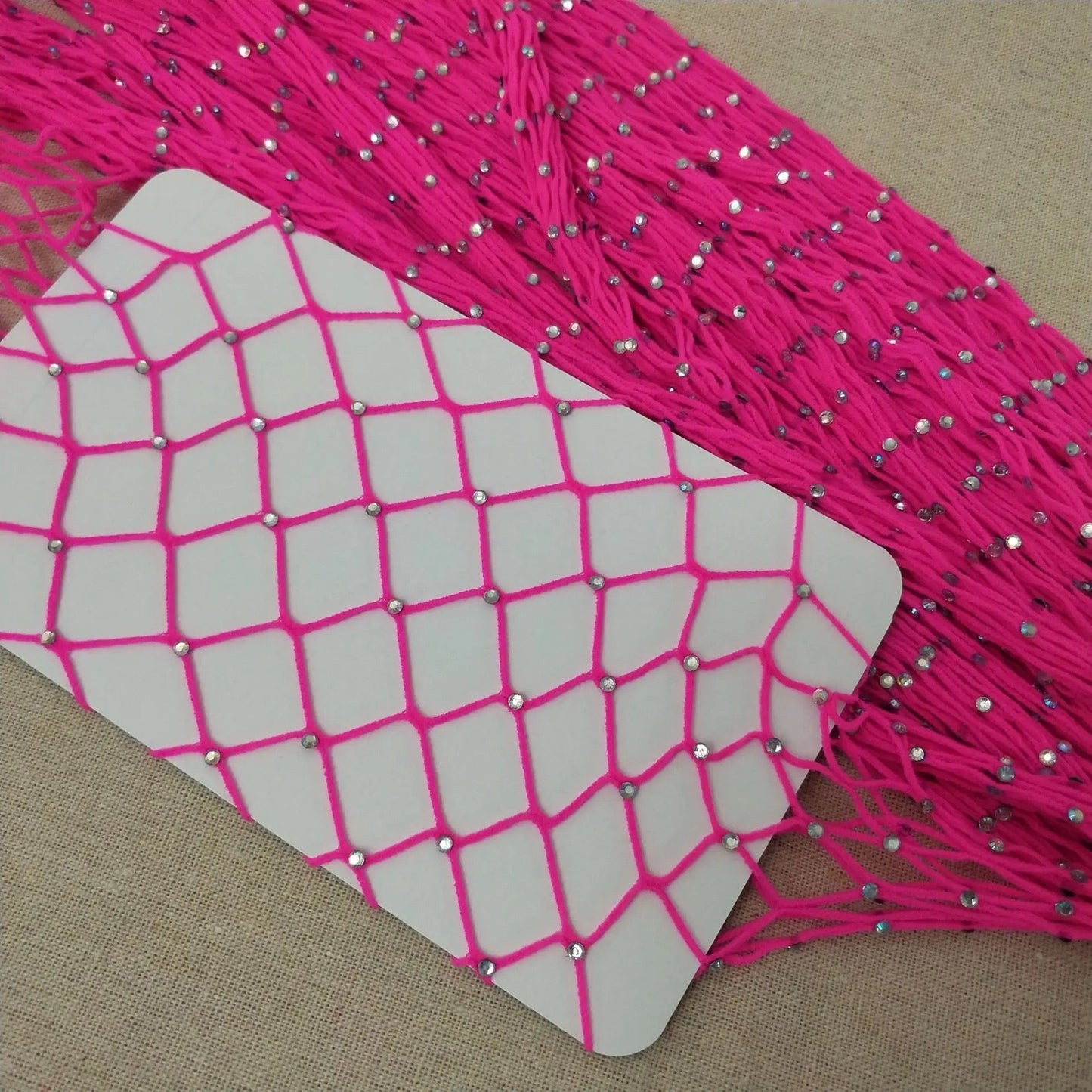 Fishnet rhinestone socks