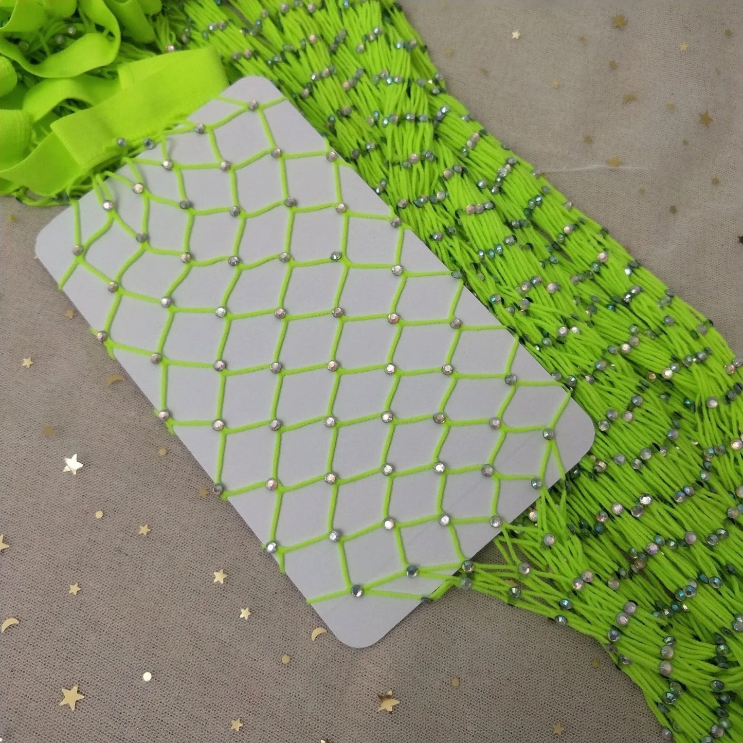 Fishnet rhinestone socks