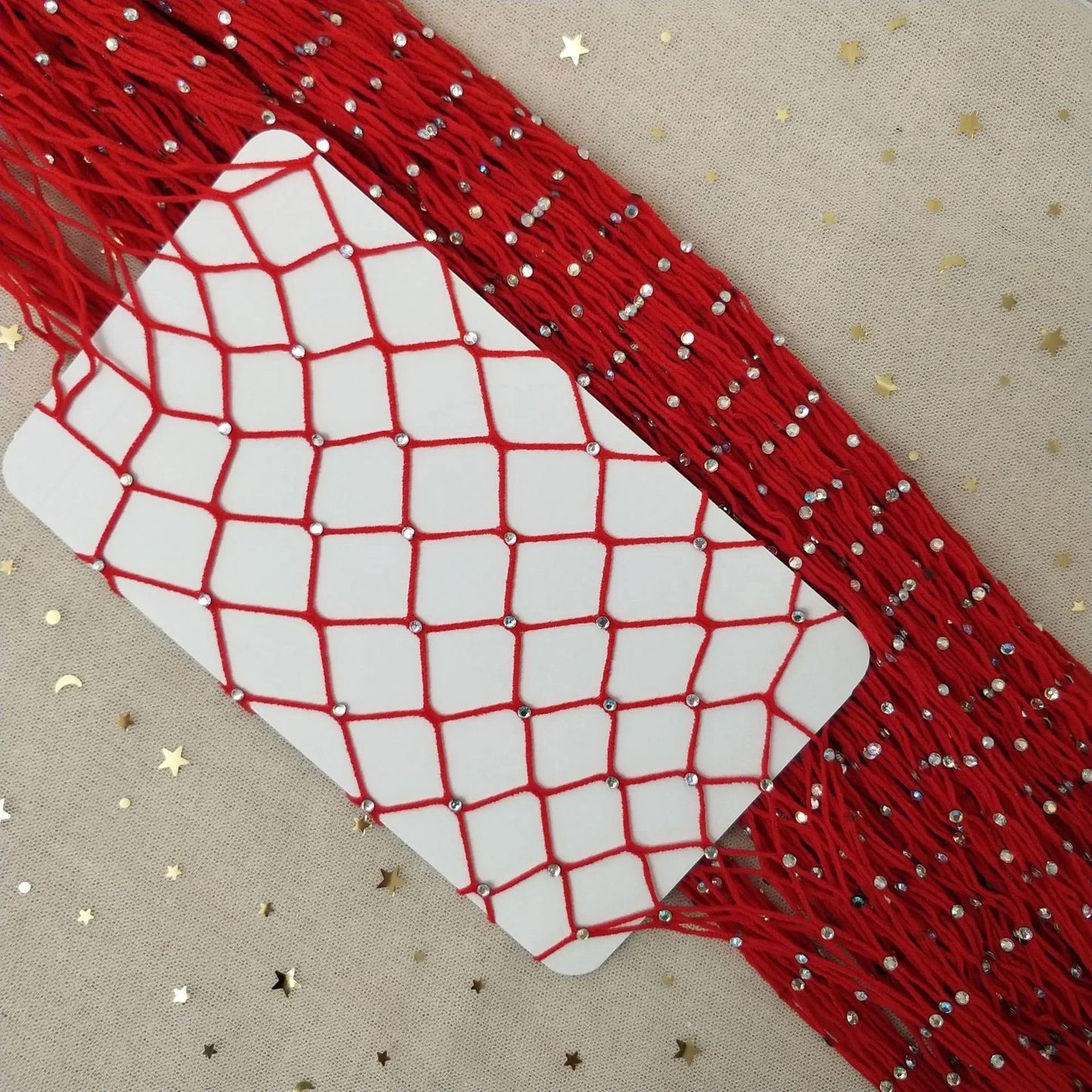 Fishnet rhinestone socks