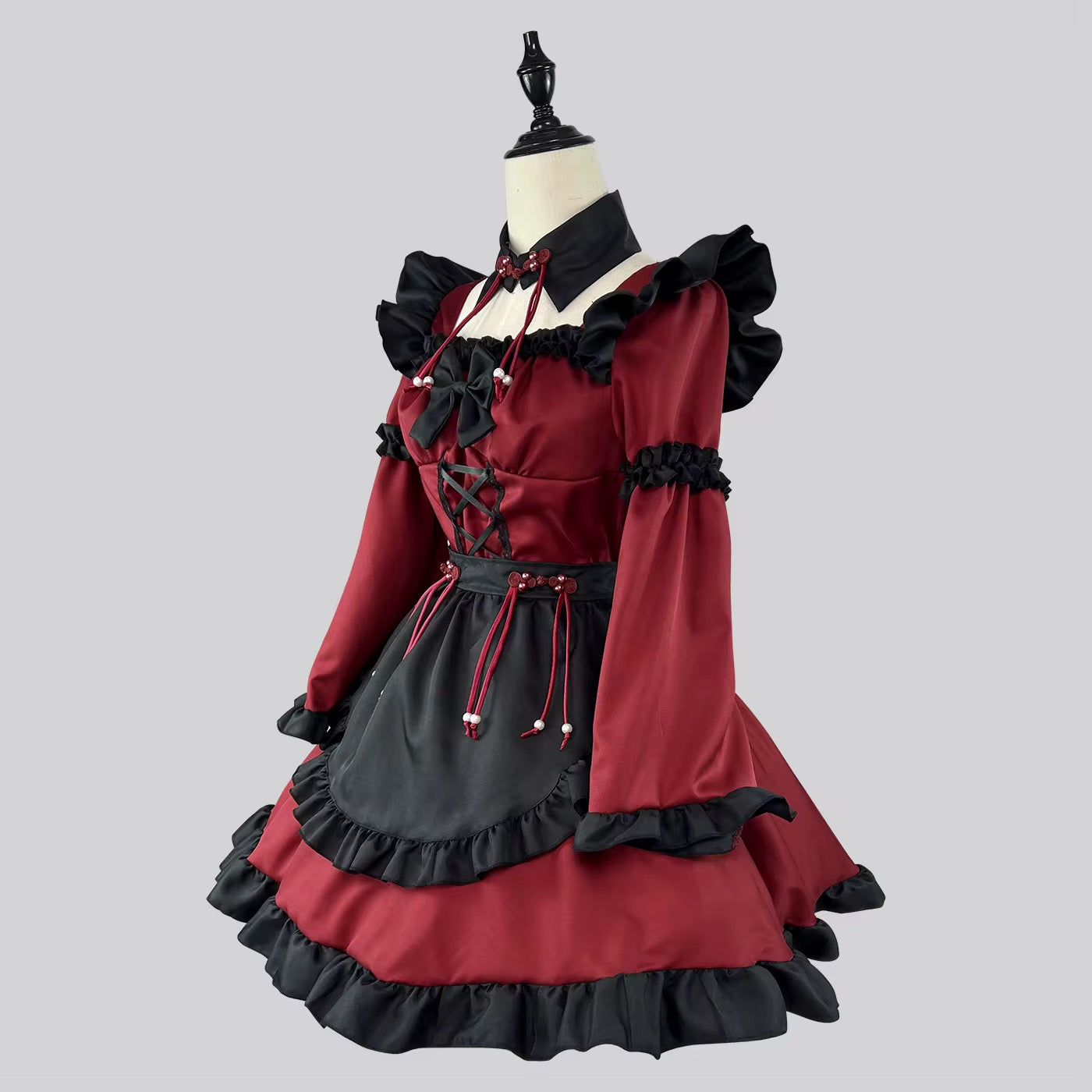 Crimson Doll (Gothic Red & Black Lolita Dress)