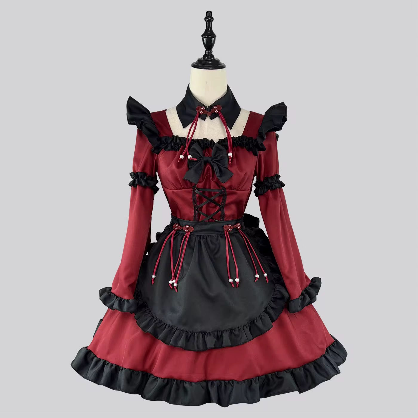 Crimson Doll (Gothic Red & Black Lolita Dress)
